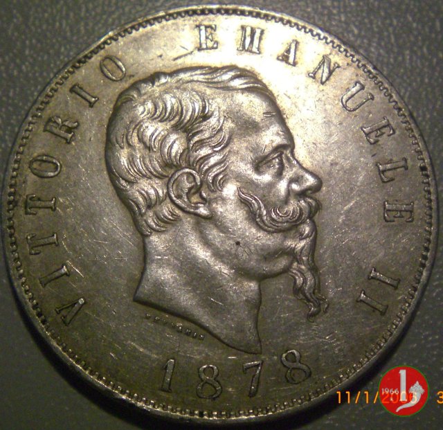 5 lire o scudo 1878 (Roma)