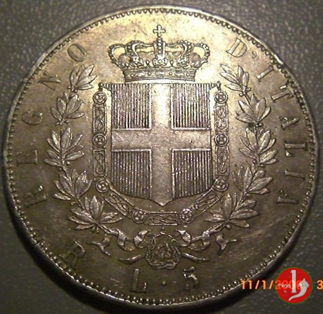 5 lire o scudo 1878 (Roma)