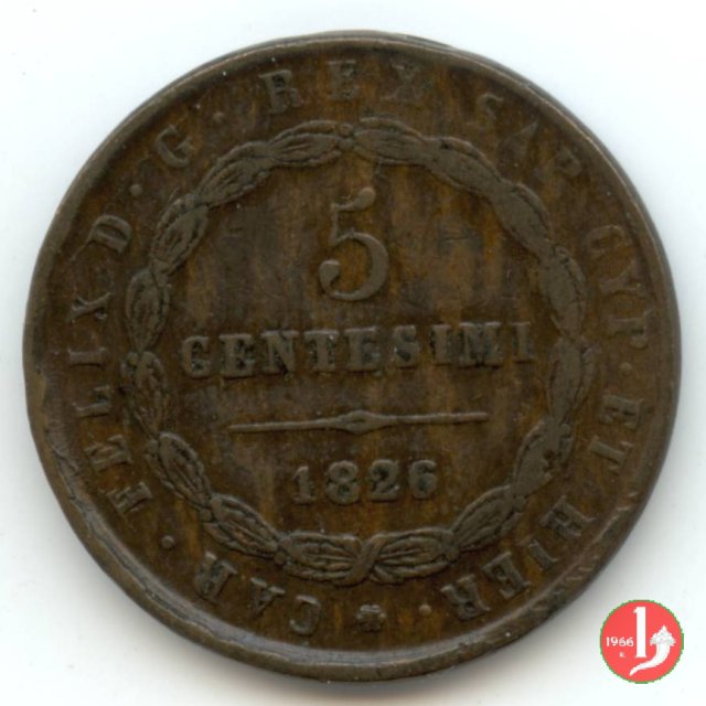 5 centesimi 1826 (Genova)