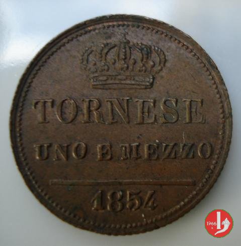 Tornese 1 e 1/2 1854 (Napoli) Tornese 1 e 1/2 1854 (Napoli)