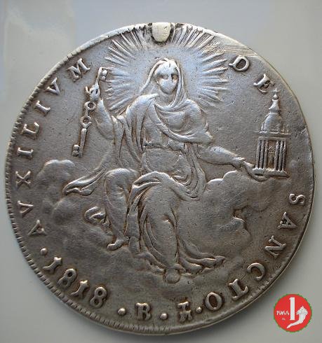 Scudo Romano del 3° tipo 1818 (Bologna) Scudo Romano del 3° tipo 1818 (Bologna)