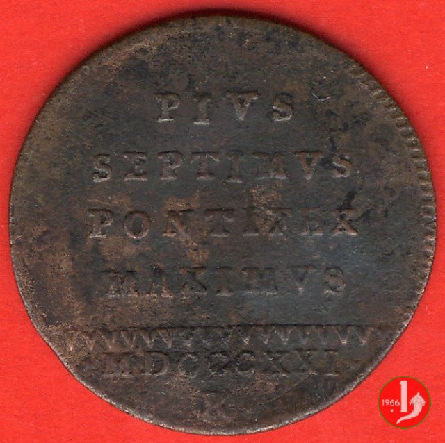 Quattrino del 4° tipo 1821 (Roma) Quattrino del 4° tipo 1821 (Roma)