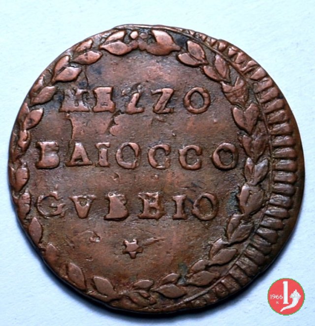 mezzo baiocco 1794-1795 (Gubbio)