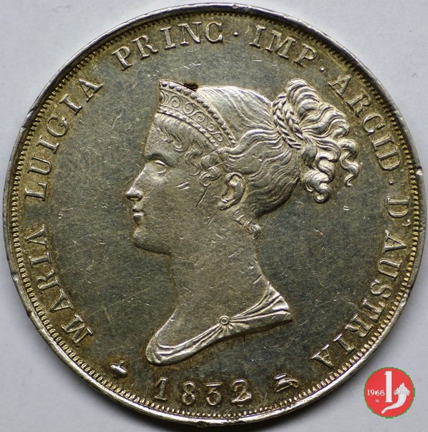 5 lire o scudo 1832 (Milano) 5 lire o scudo 1832 (Milano)
