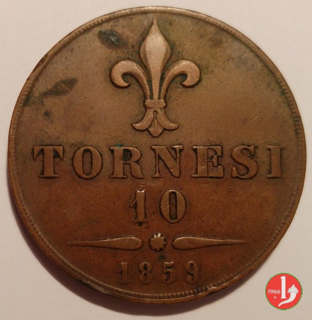 10 Tornesi 1859 (Napoli) 10 Tornesi 1859 (Napoli)