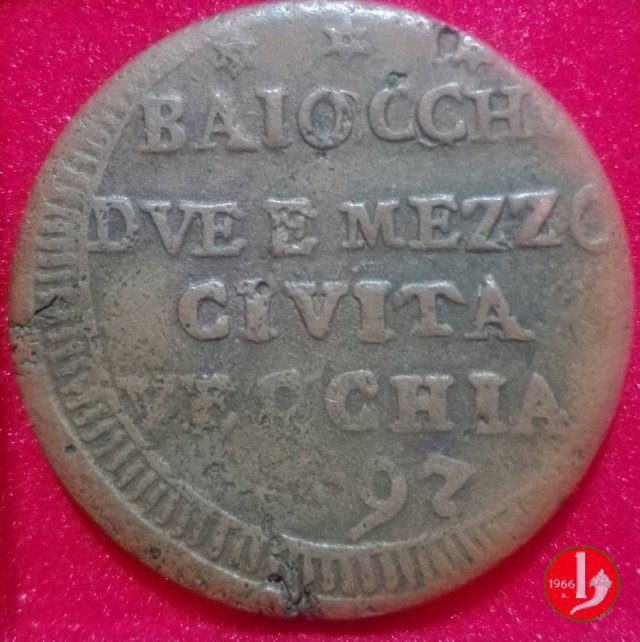 sampietrino da 2 1/2 baiocchi 1797 (Civitavecchia)