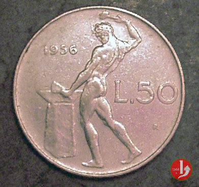 50 lire Vulcano 1956 (Roma)