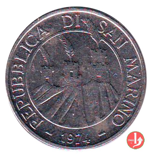 50 Lire modulo grande 1974 (Roma)
