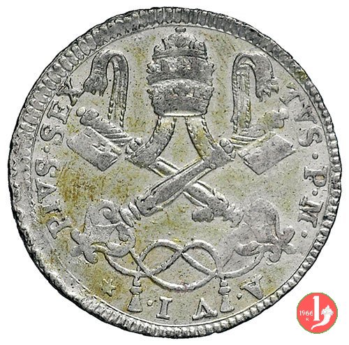 2 carlini 1780-81 1780 (Roma) 2 carlini 1780-81 1780 (Roma)