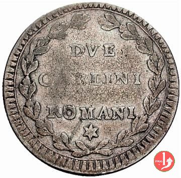 2 carlini senza millesimo corona di foglie 1784-1785 (Roma) 2 carlini senza millesimo corona di foglie 1784-1785 (Roma)