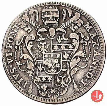 doppio giulio del II tipo (stemma composito) 1775 (Roma) doppio giulio del II tipo (stemma composito) 1775 (Roma)