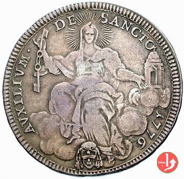 mezzo scudo romano del I tipo (stemma composito) 1776 (Roma) mezzo scudo romano del I tipo (stemma composito) 1776 (Roma)