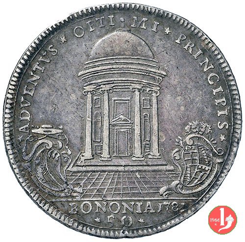 mezzo scudo romano busto 1782 (Bologna) mezzo scudo romano busto 1782 (Bologna)