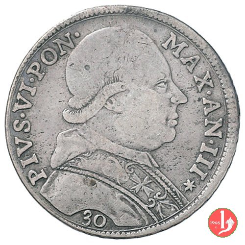 testone busto e stemma 1777 (Bologna) testone busto e stemma 1777 (Bologna)