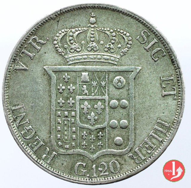 Piastra da 120 Grana 1833 (Napoli) Piastra da 120 Grana 1833 (Napoli)