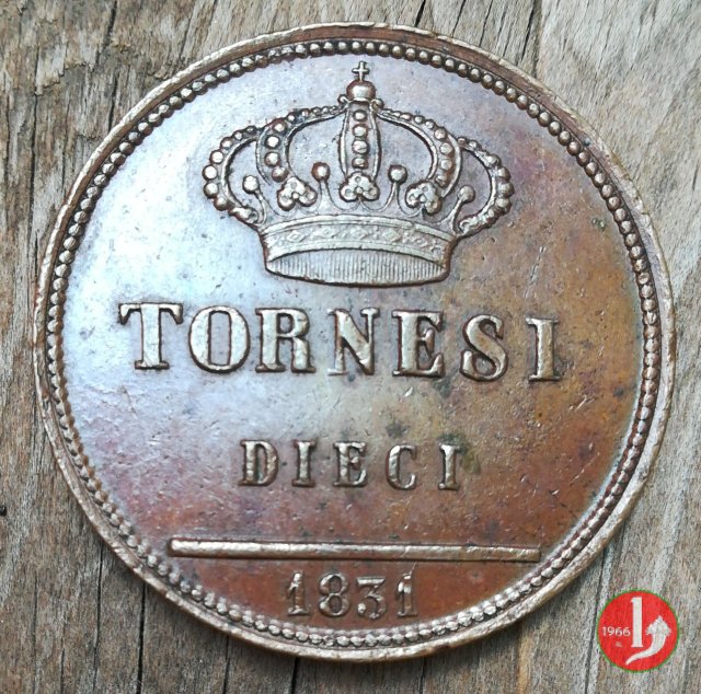 10 Tornesi 1831 (Napoli) 10 Tornesi 1831 (Napoli)