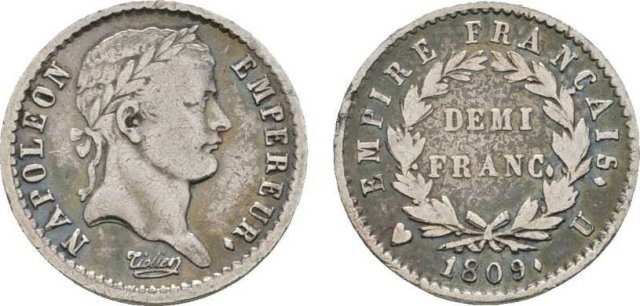 1/2 franc 1809 (Torino)