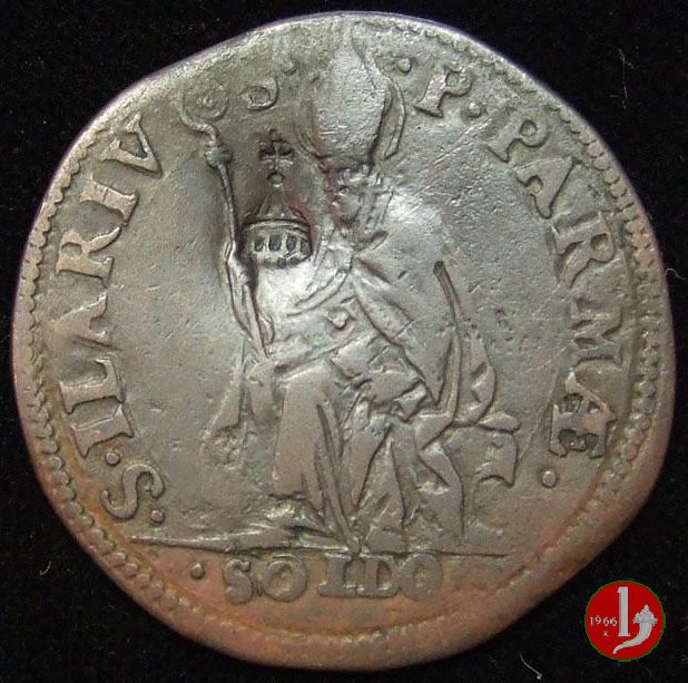 1 soldo con San Ilario 1624-1636 (Parma) 1 soldo con San Ilario 1624-1636 (Parma)