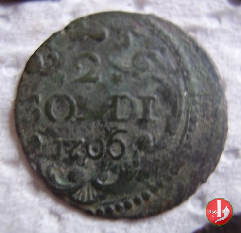 2 soldi o duppione 1766 (Murato)