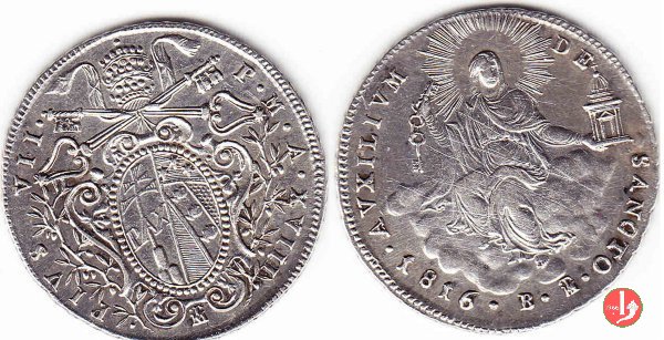 Doppio Giulio (Quinto di Scudo) 1816 (Bologna) Doppio Giulio (Quinto di Scudo) 1816 (Bologna)