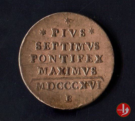 Mezzo Baiocco del 4° tipo 1816 (Bologna) Mezzo Baiocco del 4° tipo 1816 (Bologna)