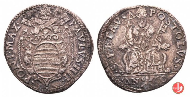Testone (senza data - con volute e globo) 1555-1559 (Ancona)