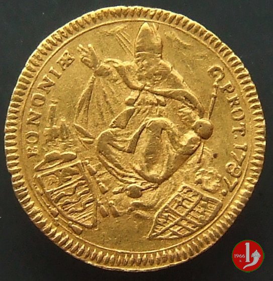 zecchino stemma e santo 1787 (Bologna) zecchino stemma e santo 1787 (Bologna)