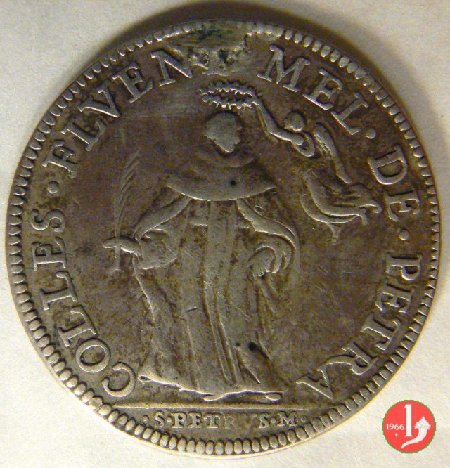 Testone COLLES FLVENT MEL DE PETRA 1670 (Roma) Testone COLLES FLVENT MEL DE PETRA 1670 (Roma)