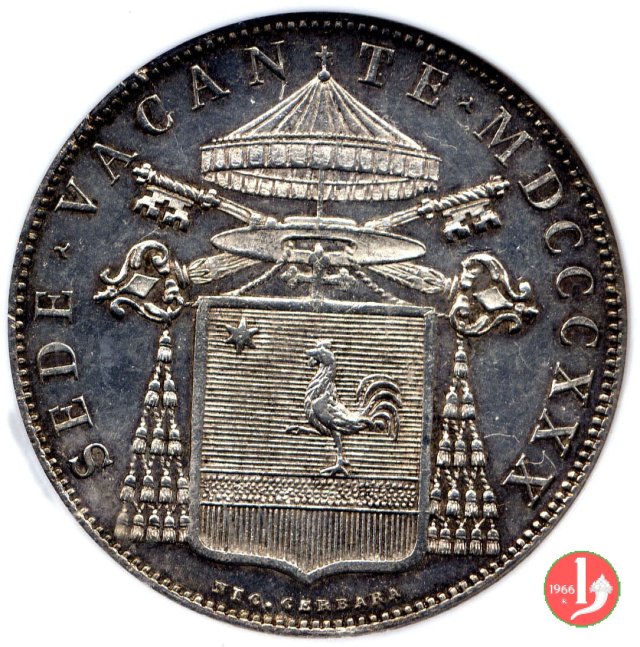 Scudo Romano 1830 (Bologna) Scudo Romano 1830 (Bologna)