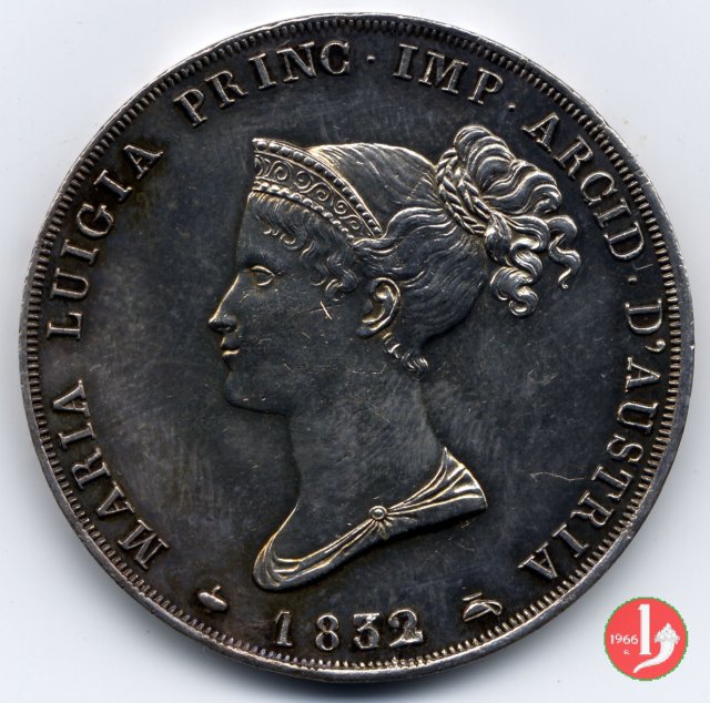 5 lire o scudo 1832 (Milano) 5 lire o scudo 1832 (Milano)