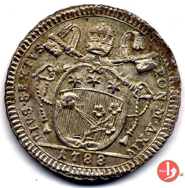 doppio giulio del IV tipo (stemma semplice) 1788 (Roma) doppio giulio del IV tipo (stemma semplice) 1788 (Roma)