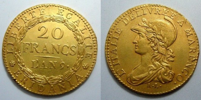 20 Franchi o Marengo 1800-1801 (Torino:Parigi) 20 Franchi o Marengo 1800-1801 (Torino:Parigi)