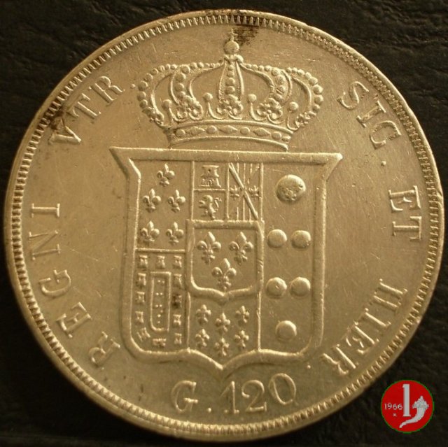 Piastra da 120 Grana 1853 (Napoli) Piastra da 120 Grana 1853 (Napoli)