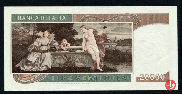 20.000 lire Tiziano 1975