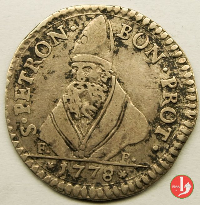 carlino 1778 (stemma e busto) 1778 (Bologna) carlino 1778 (stemma e busto) 1778 (Bologna)