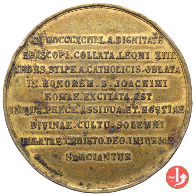 29- 50° Cons. Episc.-Chiesa S. Gioacchino 47mm 1893 29- 50° Cons. Episc.-Chiesa S. Gioacchino 47mm 1893