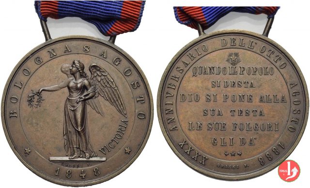 40° Anniv. del 1848 Insurrezione di Bologna -1888 1888 40° Anniv. del 1848 Insurrezione di Bologna -1888 1888