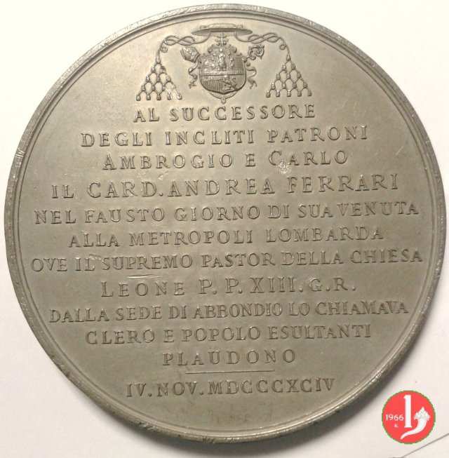 8-Card. Ferrari Arcivescovo di Milano 1894 8-Card. Ferrari Arcivescovo di Milano 1894