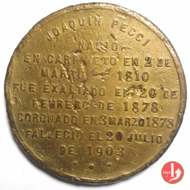 A Ricordo del Pontificato 30mm 1903 A Ricordo del Pontificato 30mm 1903