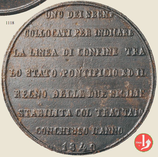 Confine con Regno due Sicilie -B15 1846 Confine con Regno due Sicilie -B15 1846