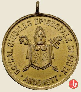 Giubileo Episcopale Bibbia e Mitra -B22 1877 Giubileo Episcopale Bibbia e Mitra -B22 1877