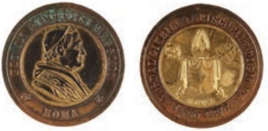 Giubileo Episcopale Bibbia e Mitra -B22 var 1877 Giubileo Episcopale Bibbia e Mitra -B22 var 1877