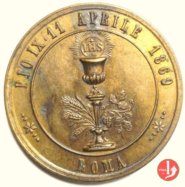 Giubileo Sacerdotale - Calice con Ostia 1869 Giubileo Sacerdotale - Calice con Ostia 1869