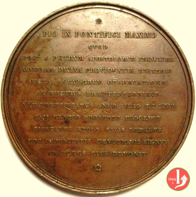 Giubileo pontificale -B3 1872 Giubileo pontificale -B3 1872