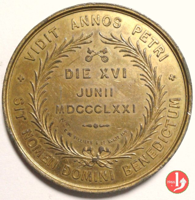 Giubileo pontificale - Vidit Annos Petri 1871 Giubileo pontificale - Vidit Annos Petri 1871