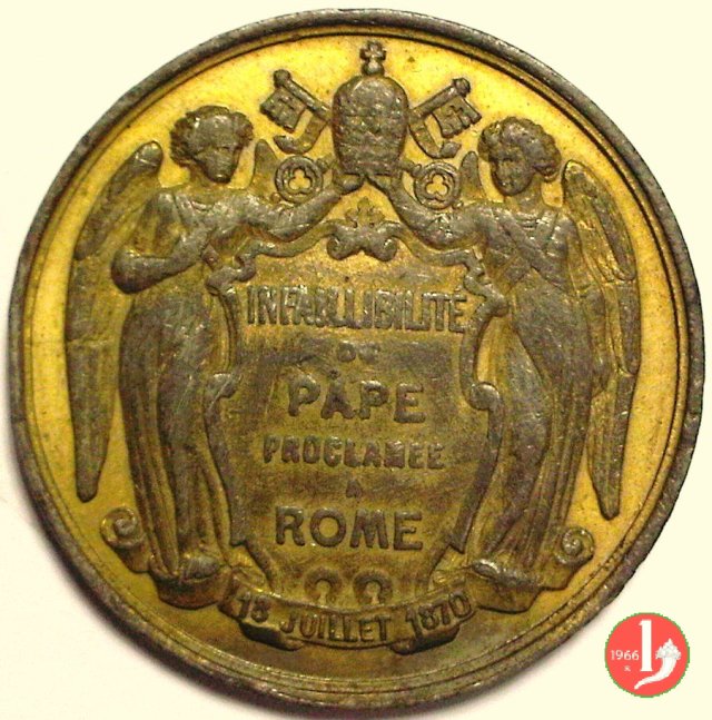 Infallibilità Papale 36mm 1870 Infallibilità Papale 36mm 1870