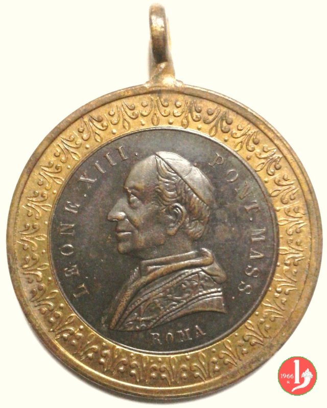 L'immacolata 1854 c. a foglie 33mm -Mo478 1878 L'immacolata 1854 c. a foglie 33mm -Mo478 1878