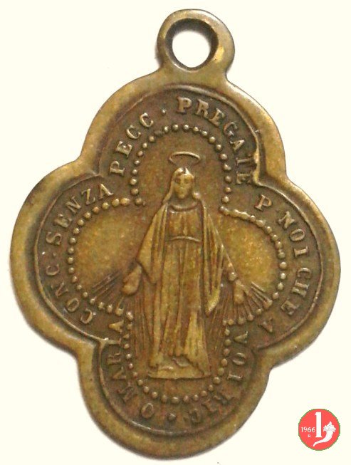 L'immacolata quadrilobata 16x16mm 1878 L'immacolata quadrilobata 16x16mm 1878