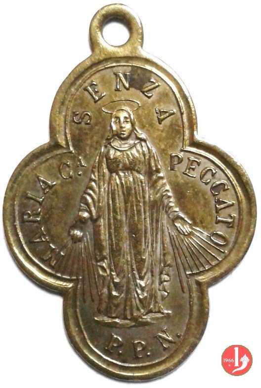 L'immacolata quadrilobata 25x20mm 1878 L'immacolata quadrilobata 25x20mm 1878