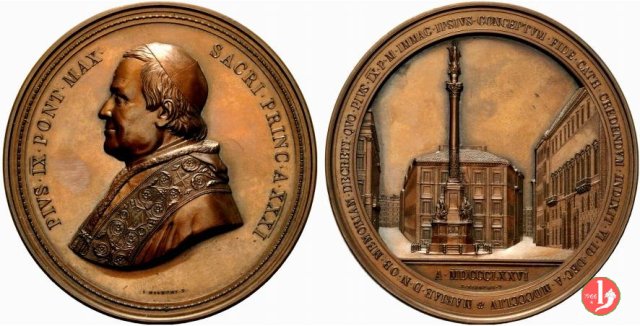 Monumento B.V. in P.za di Spagna -B3 1876 (Roma) Monumento B.V. in P.za di Spagna -B3 1876 (Roma)